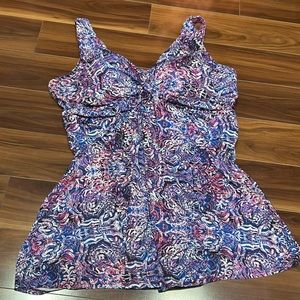 Size 26 / 4X swimsuits for all purple bathing suit skirt swim suit